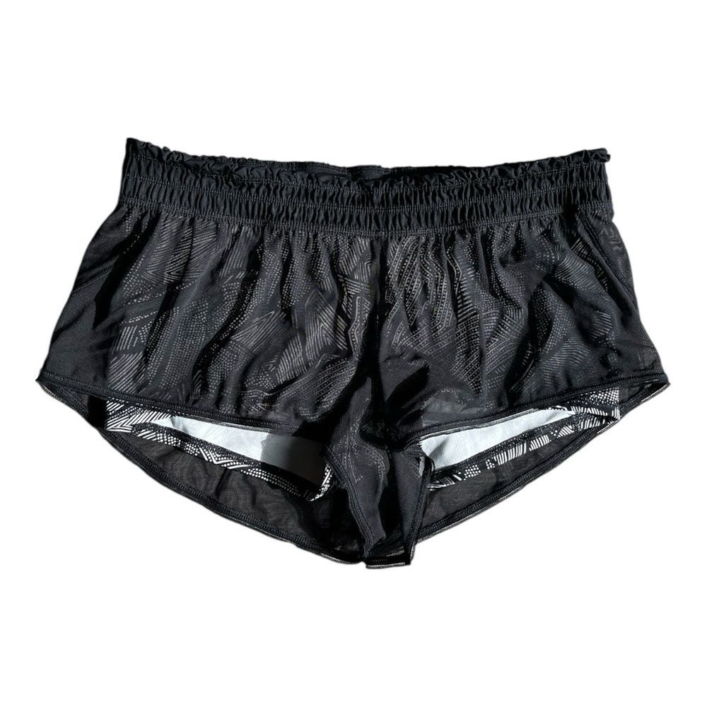 Lululemon City Sky Run By Short 8 Black Dottie Tribe White Outdoor Studio Run